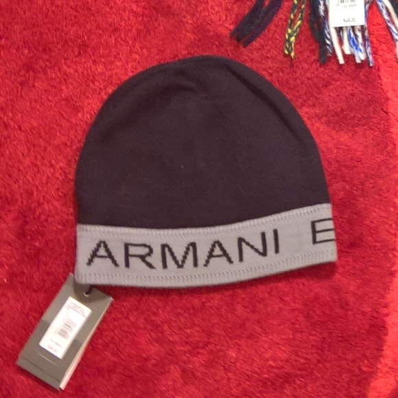 armani exchange skull cap